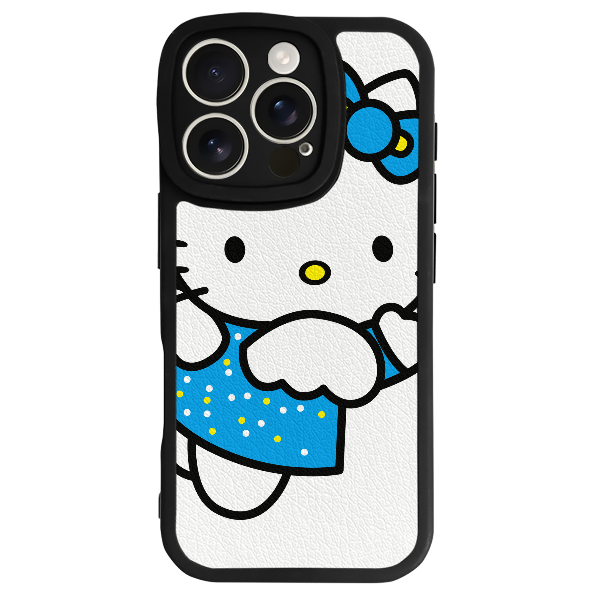 （画像用） Hello Kitty ハローキティ 【iPhone 16シリーズ対応】シリコンスマホケース（レザー調） 材質：シリコン